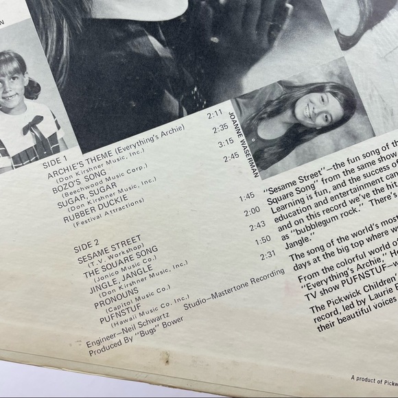 Songs From Sesame Street Golden Records Vinyl Music Nursery Hits Vintage - Picture 6 of 6